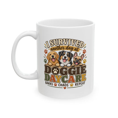Dog Daycare Worker Gift Mug, Funny Doggie Daycare Coffee Cup, Kennel Staff Gift