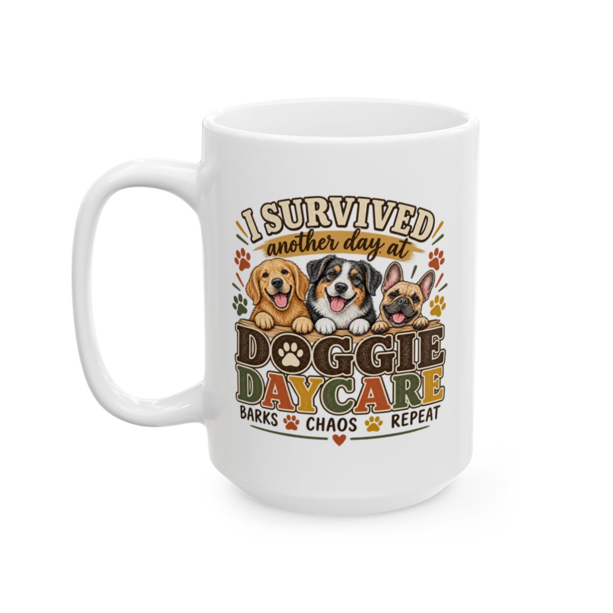 Dog Daycare Worker Gift Mug, Funny Doggie Daycare Coffee Cup, Kennel Staff Gift