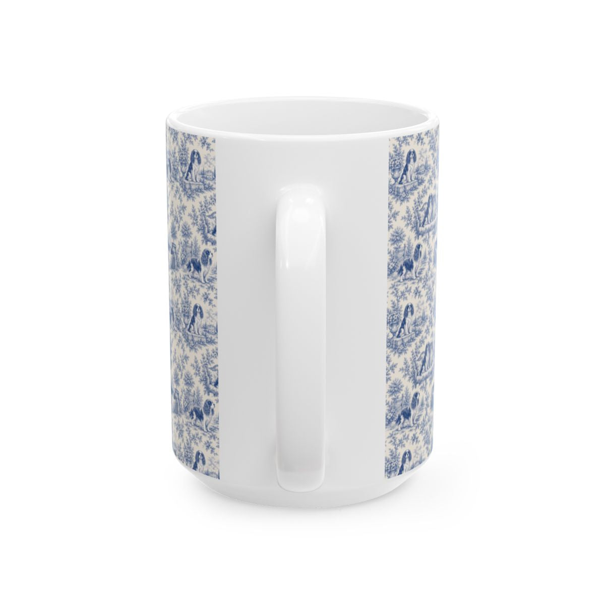 Cavalier King Charles Spaniel French Blue Toile Mug