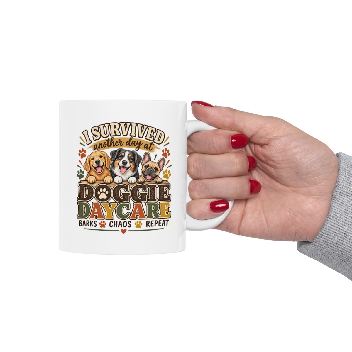 Dog Daycare Worker Gift Mug, Funny Doggie Daycare Coffee Cup, Kennel Staff Gift