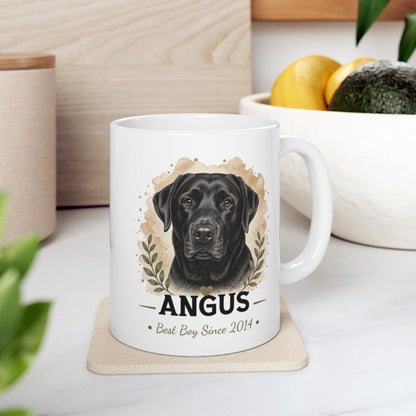 Personalized Labrador Mug, Custom Dog Portrait Mug, Lab Mom Gift, Dog Lover Gift