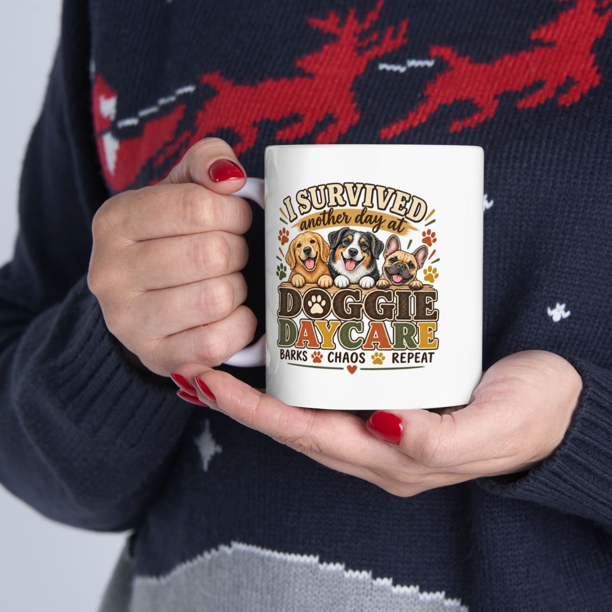 Dog Daycare Worker Gift Mug, Funny Doggie Daycare Coffee Cup, Kennel Staff Gift