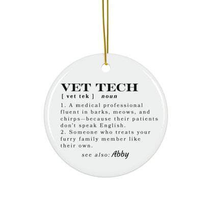 Personalized Custom Vet Tech Ornament