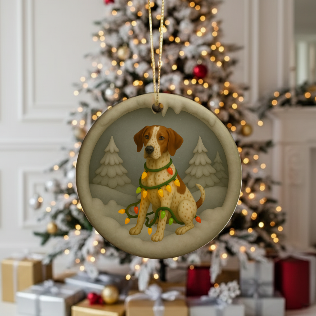 Personalized English Pointer Christmas 3D Clay-Style Dog Keepsake