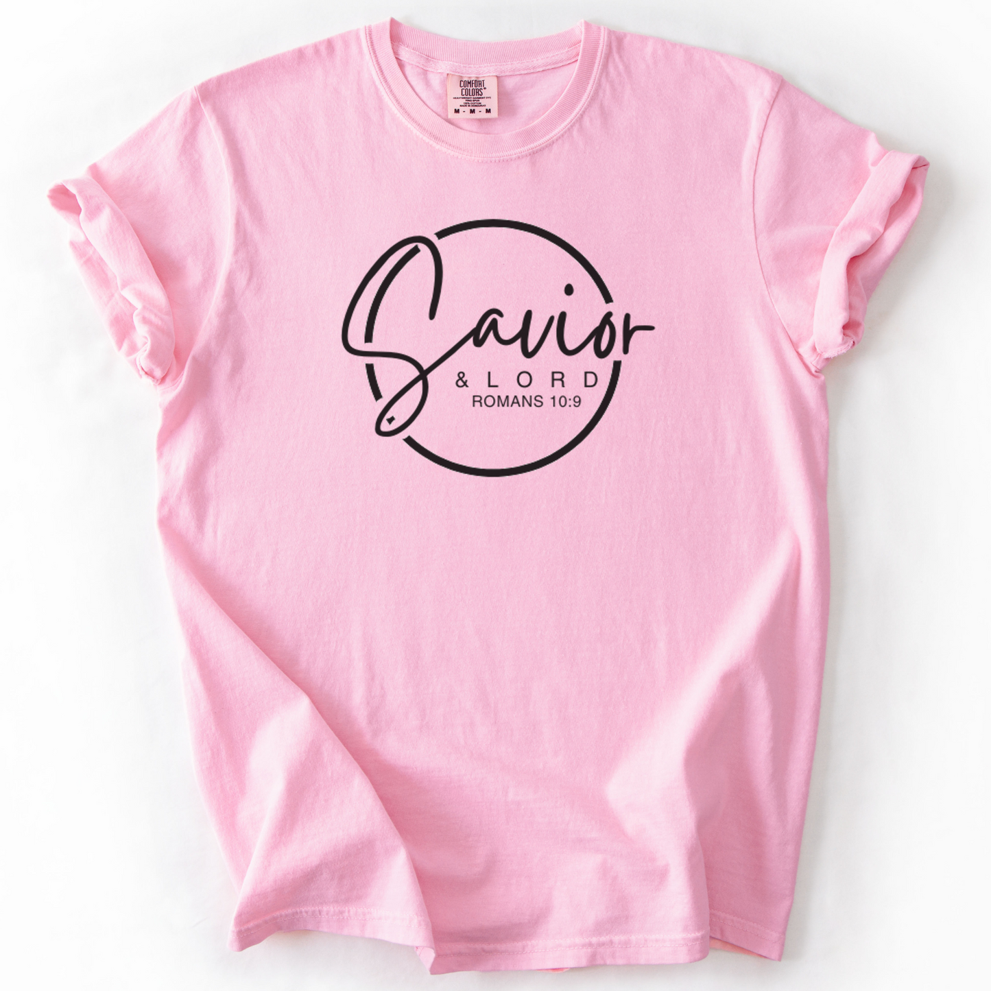 Christian Savior & Lord Shirt, Romans 10:9 Bible Verse Faith Tee