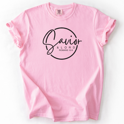Christian Savior & Lord Shirt, Romans 10:9 Bible Verse Faith Tee