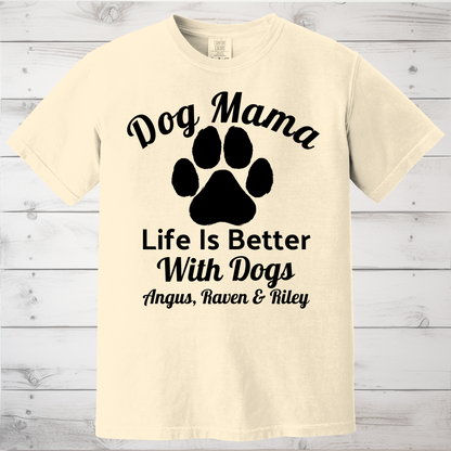 Personalized Life is Better With Dogs Shirt
