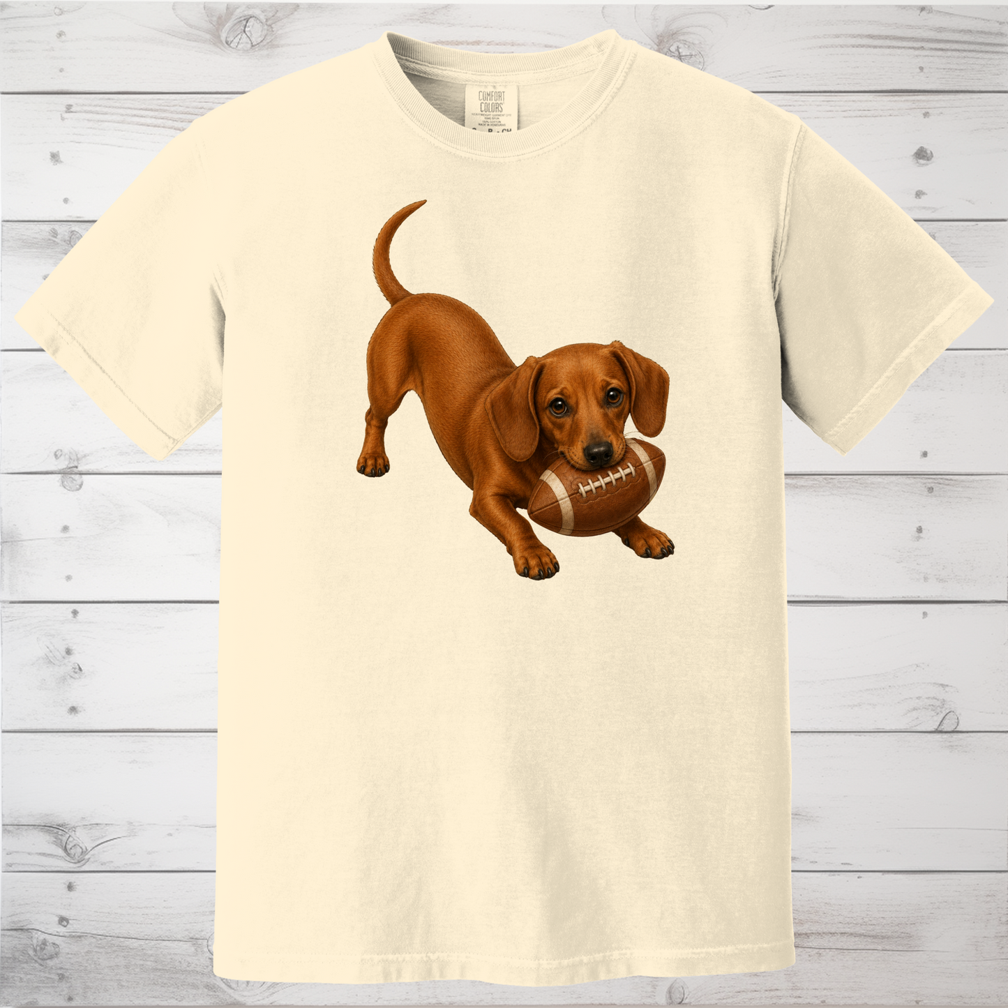 Red Dachshund Football Shirt