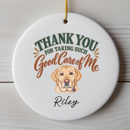 Personalized Veterinarian Ornament, Thank You Vet Gift From Dog, Custom Pet Name Keepsake