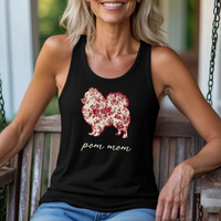 Load image into Gallery viewer, Custom Dog Breed T-Shirt with Name, Personalized Pet Lover Gift, Red Floral Toile Silhouette Dog Tee, Dog Mom Shirt
