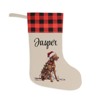 Load image into Gallery viewer, Personalized Vizsla Christmas Stocking