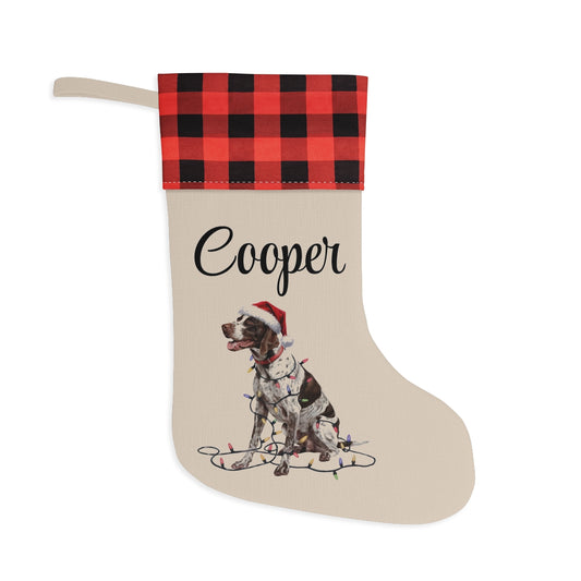 Personalized English Pointer Christmas Stocking