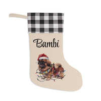 Load image into Gallery viewer, Personalized Pekingese Christmas Stocking, Holiday Decor Gift for Pet Lovers
