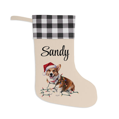 Personalized Corgi Christmas Stocking