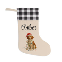 Load image into Gallery viewer, Personalized Brittany Spaniel Christmas Stocking,  Holiday Decor Gift for Pet Lovers
