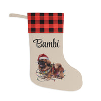 Load image into Gallery viewer, Personalized Pekingese Christmas Stocking, Holiday Decor Gift for Pet Lovers
