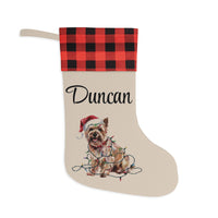 Load image into Gallery viewer, Personalized Cairn Terrier Christmas Stocking,  Holiday Decor Gift for Pet Lovers
