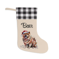 Load image into Gallery viewer, Personalized Chow Chow Christmas Stocking,  Holiday Decor Gift for Pet Lovers
