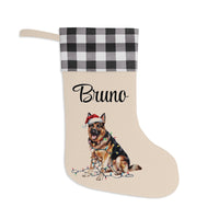 Load image into Gallery viewer, Personalized German Shepherd Christmas Stocking, Holiday Decor Gift for Pet Lovers
