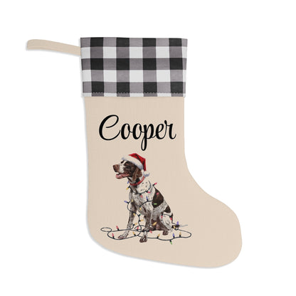 Personalized English Pointer Christmas Stocking