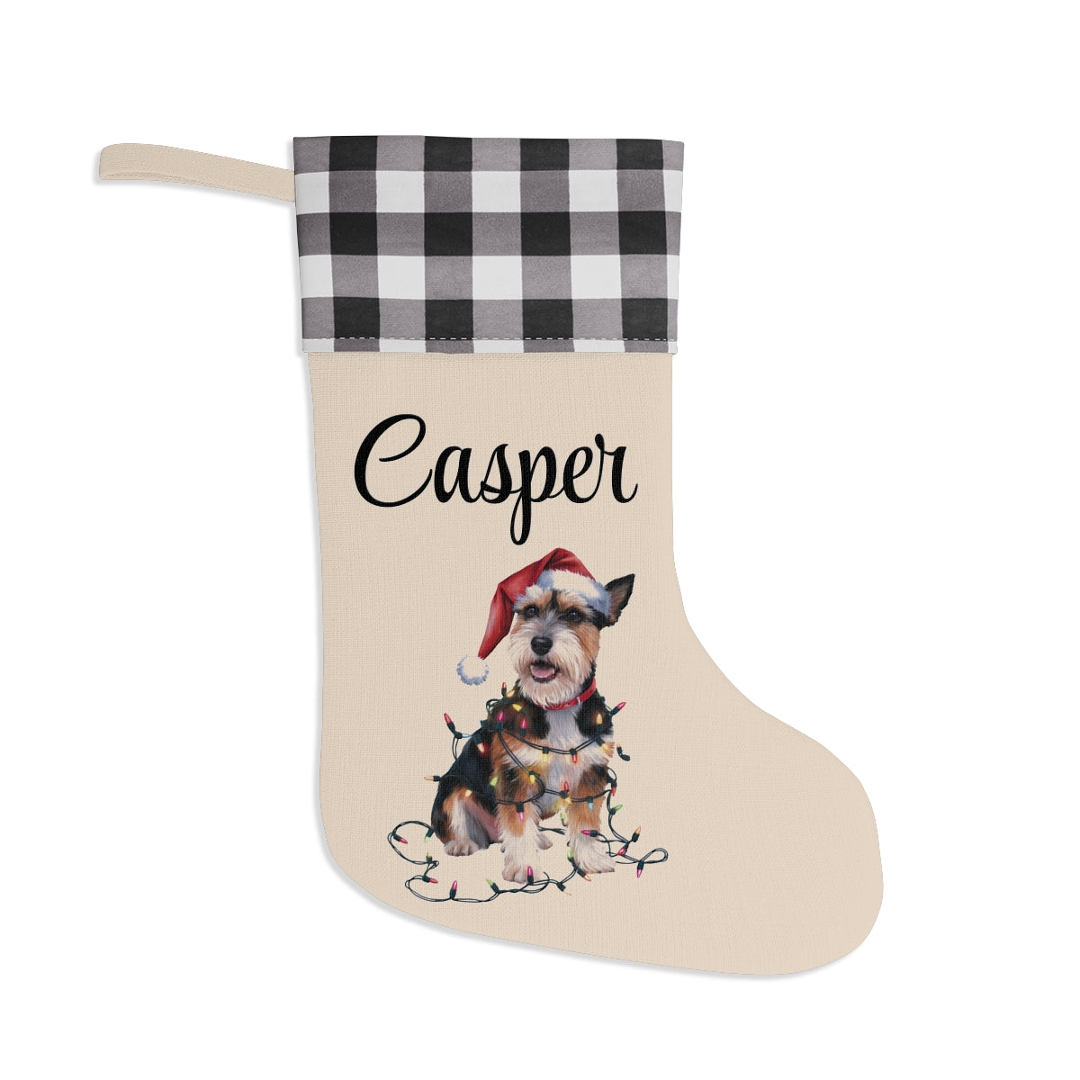 Personalized Norfolk Terrier Christmas Stocking, Holiday Decor Gift for Pet Lovers