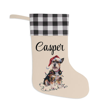 Personalized Norfolk Terrier Christmas Stocking, Holiday Decor Gift for Pet Lovers