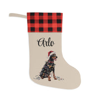 Load image into Gallery viewer, Personalized Doberman Pinscher Christmas Stocking, Holiday Decor Gift for Pet Lovers
