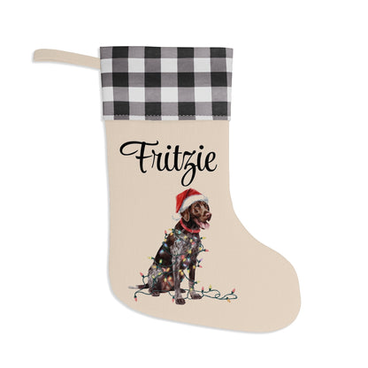 Personalized German Shorthaired Pointer Christmas Stocking, Holiday Decor Gift for Pet Lovers
