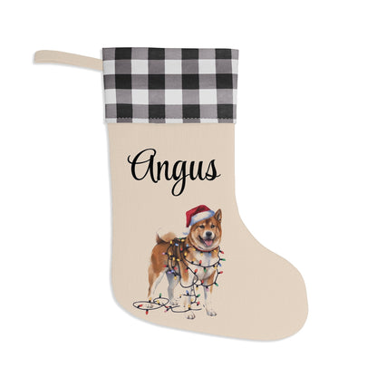 Personalized Akita Christmas Dog Stocking