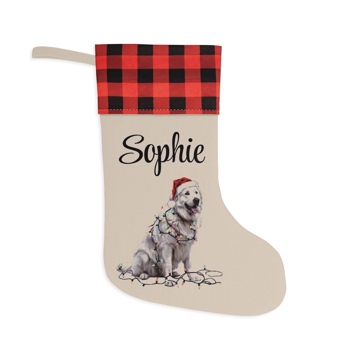 Personalized Great Pyrenees Christmas Stocking
