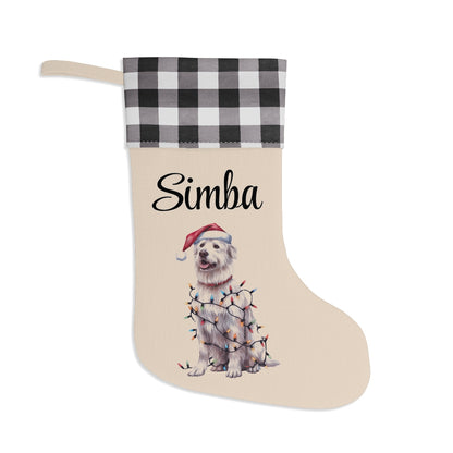 Personalized Kuvasz Christmas Stocking, Holiday Decor Gift for Pet Lovers
