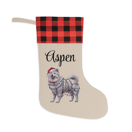 Personalized Samoyed Christmas Stocking, Holiday Decor Gift for Pet Lovers