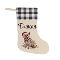 Load image into Gallery viewer, Personalized Cairn Terrier Christmas Stocking,  Holiday Decor Gift for Pet Lovers
