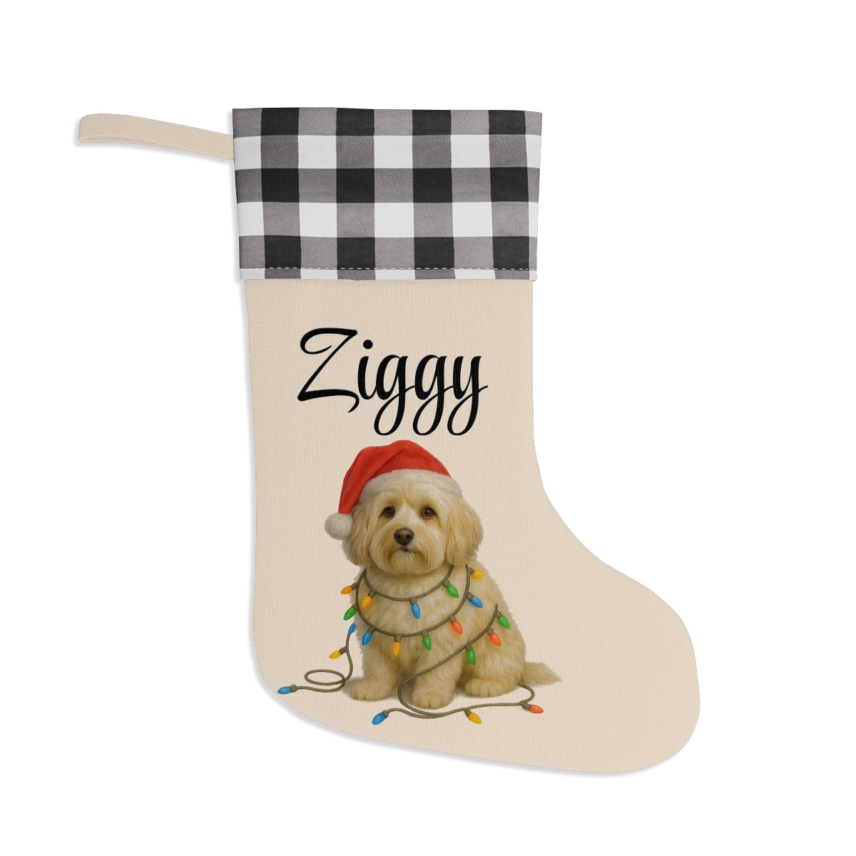 Personalized Havanese Christmas Stocking, Holiday Decor Gift for Pet Lovers