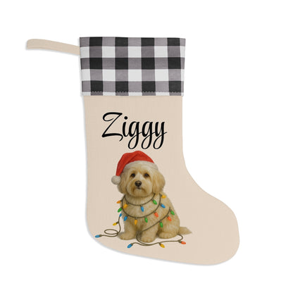 Personalized Havanese Christmas Stocking, Holiday Decor Gift for Pet Lovers