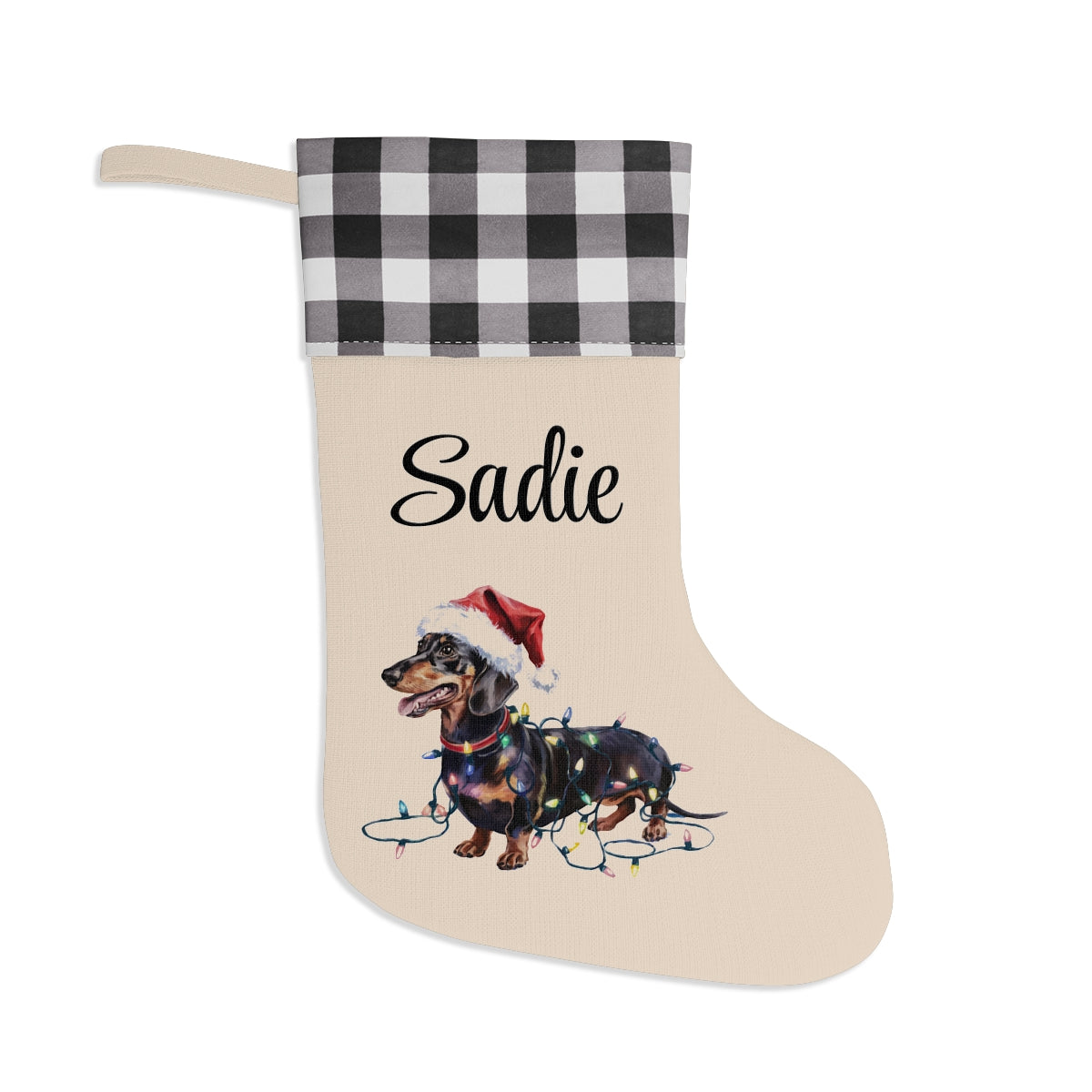 Personalized Dachshund Christmas Stocking,