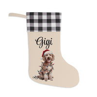 Load image into Gallery viewer, Personalized Poodle Christmas Stocking, Holiday Decor Gift for Pet Lovers
