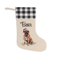 Load image into Gallery viewer, Personalized Mastiff Christmas Stocking, Holiday Decor Gift for Pet Lovers
