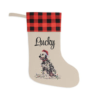 Load image into Gallery viewer, Personalized Dalmatian Christmas Stocking, Holiday Decor Gift for Pet Lovers
