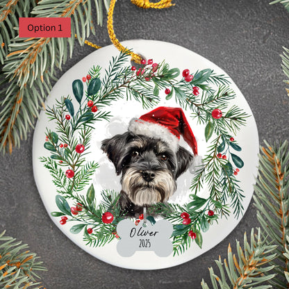 Personalized Schnauzer Christmas Ornament