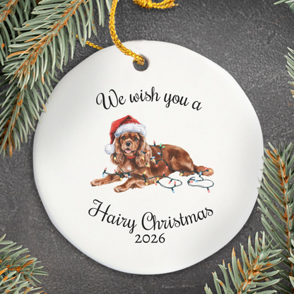 Ruby Cavalier King Charles Spaniel Ornament, Funny Dog Lover Gift, Pet Holiday