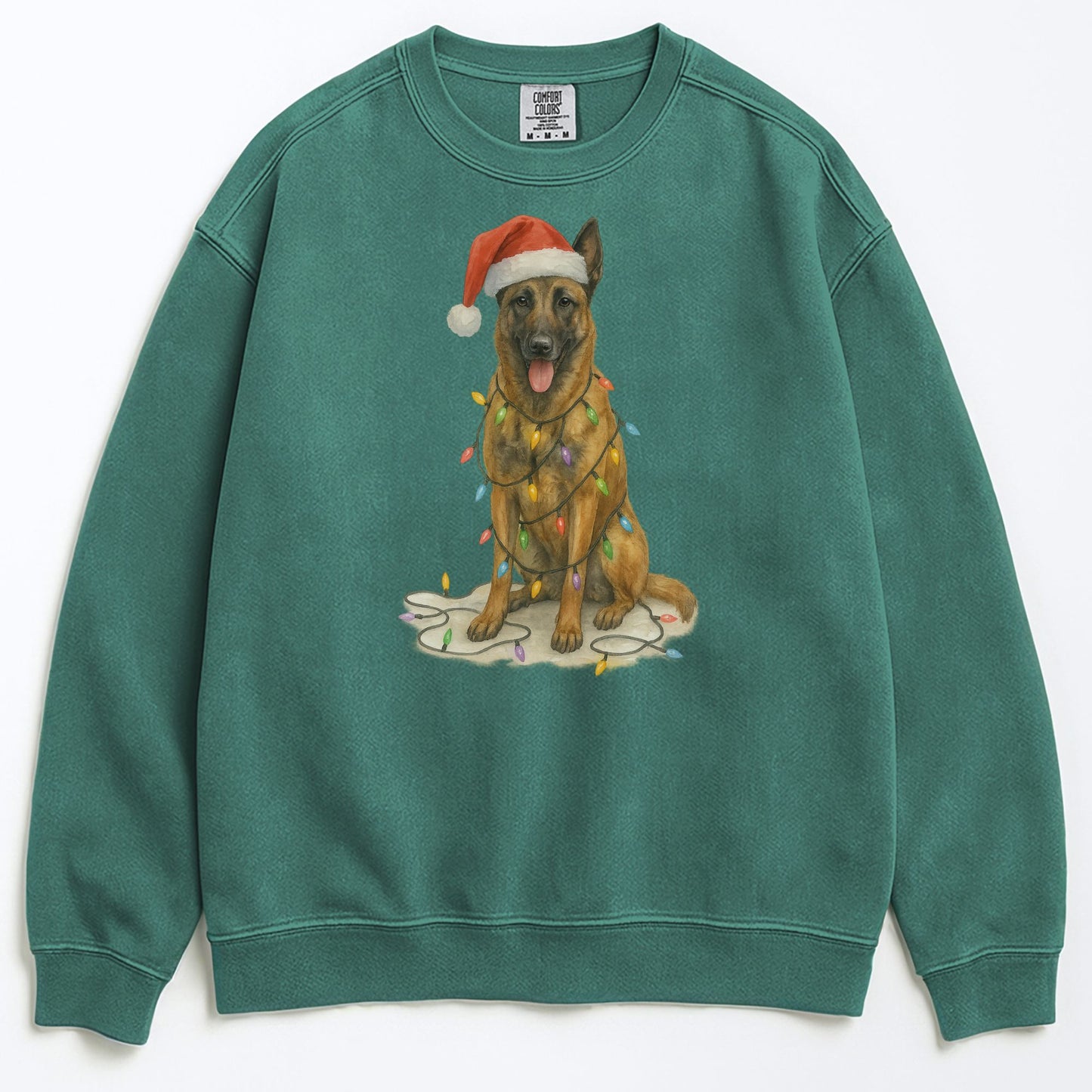 Christmas Belgian Malinois Sweatshirt, Holiday Dog Lover Gift, Festive Pet Apparel, Cozy Winter Sweater for Dog Lovers, Cute Dog Design