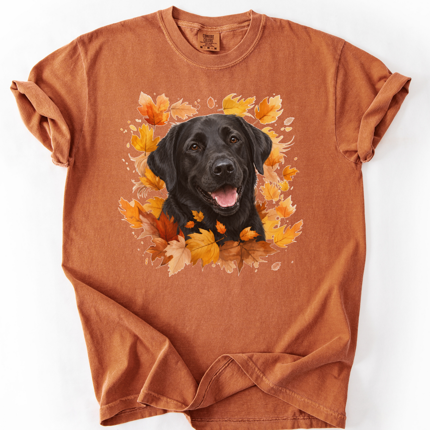 Black Lab Fall Shirt, Autumn Dog Mom Comfort Colors Tee
