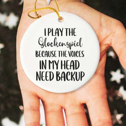 Glockenspiel Ornament, Ceramic Musician Gift