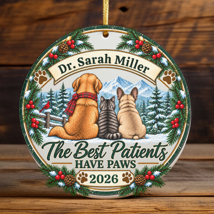 Personalized Veterinarian Ornament, Vet Christmas Gift, Best Vet Gift, Custom Pet Doctor Ornament