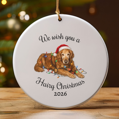 Personalized Dog Photo Christmas Ornament Custom Pet Holiday Keepsake Gift