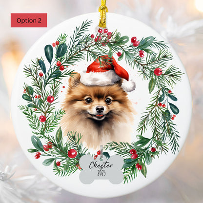 Personalized Pomeranian Christmas Ornament