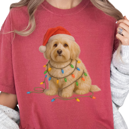 Havanese Christmas Lights Shirt, Festive Holiday Tee for Fluffy Dog Fans