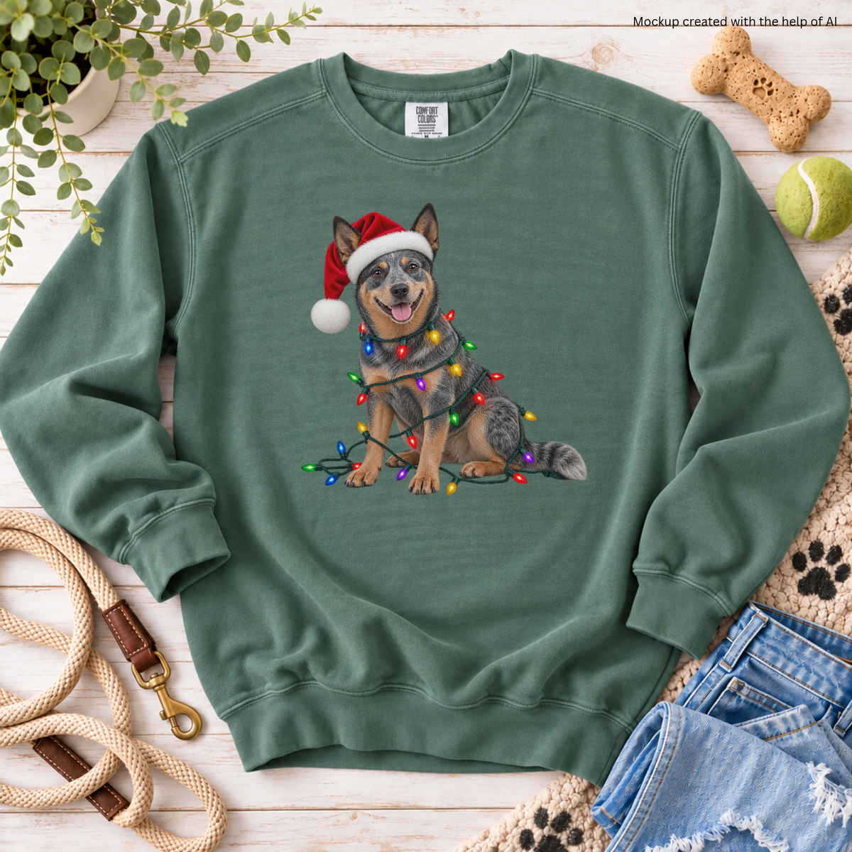 Australian Cattle Dog Christmas Sweatshirt, Blue Heeler Holiday Crewneck, Festive Dog Lover Gift