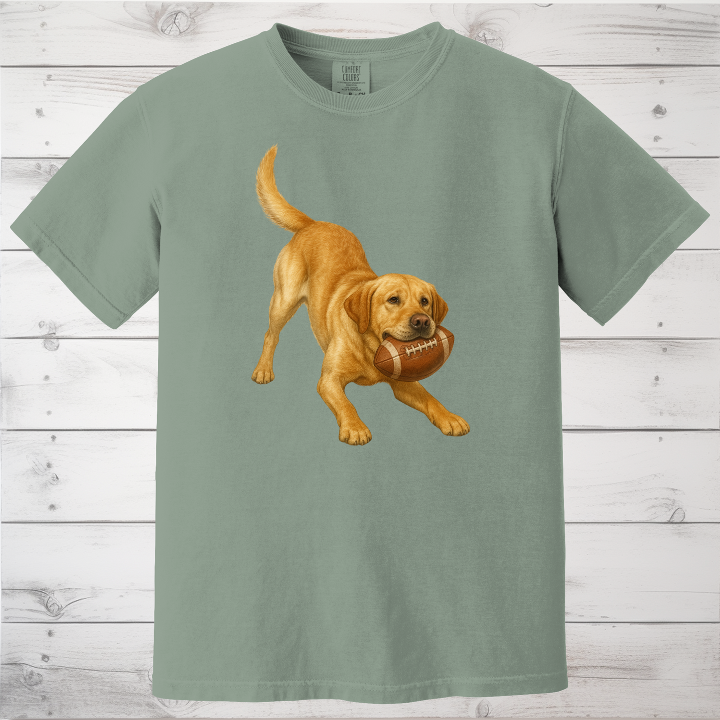 Yellow Lab Football Shirt